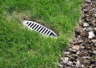 drain in grass